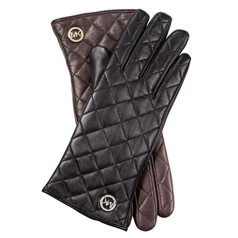 michael kors women's leather fringe gloves|Michael Kors black leather gloves.